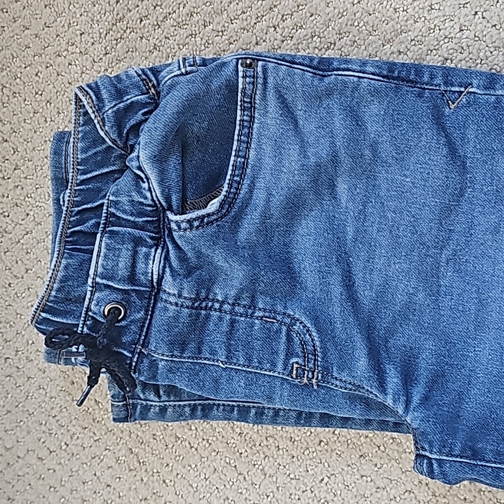 Girls size 10 Cat and Jack tie waist denim jeans
